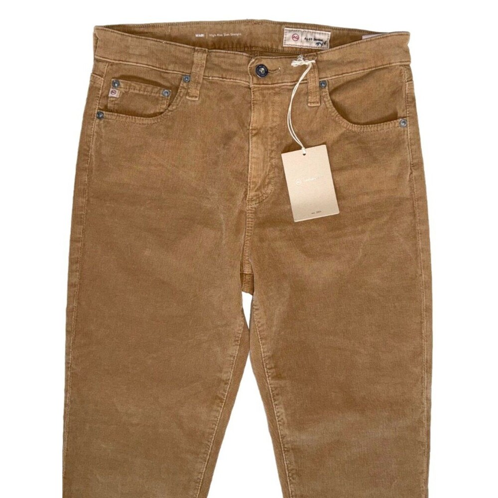 AG Mari Mid Rise Slim Straight Corduroy Pants - Picture 3 of 11